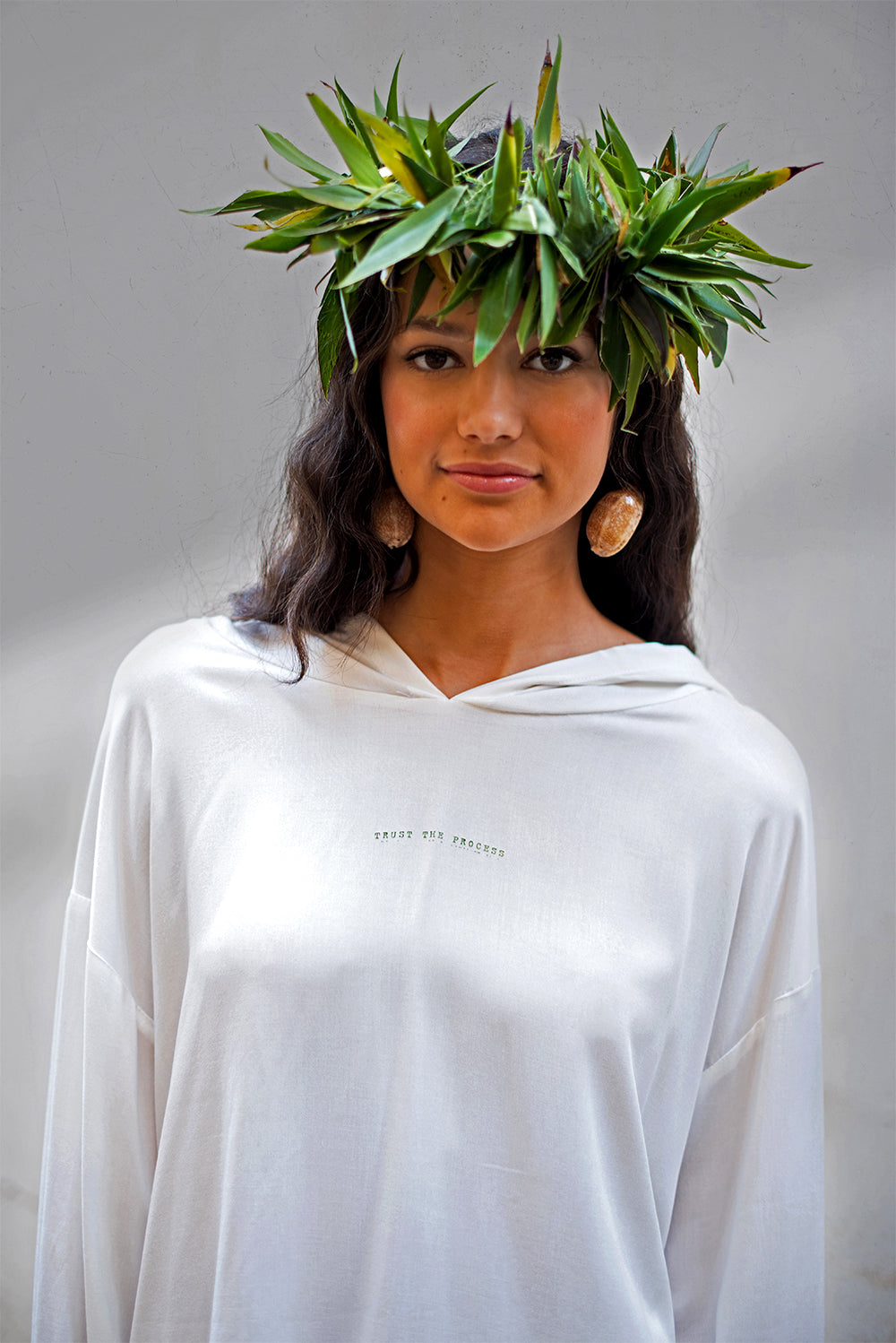 Aqua hoodie - white