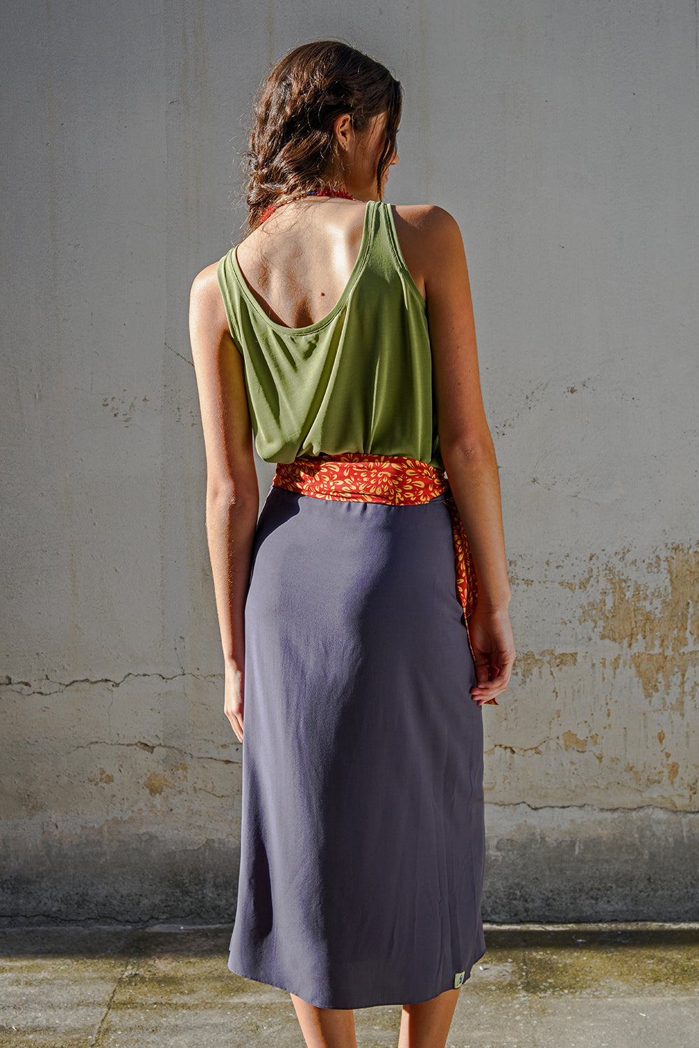 Babe wrap - dark grey/ bloom red