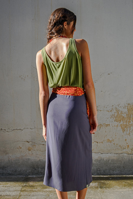 Babe wrap - dark grey/ bloom red