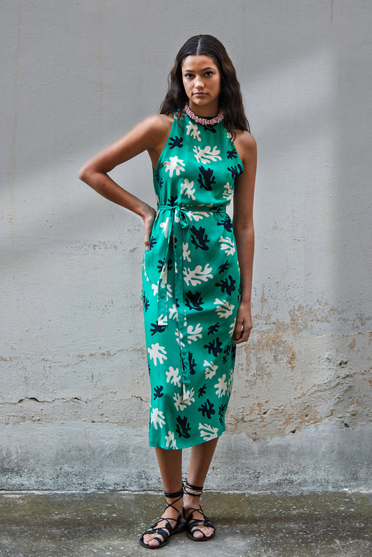 Baia dress - reef green print