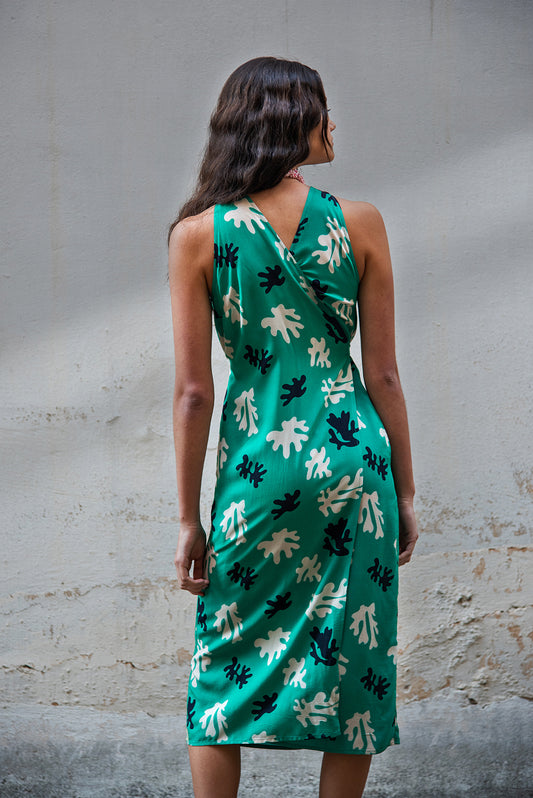 Baia dress - reef green print