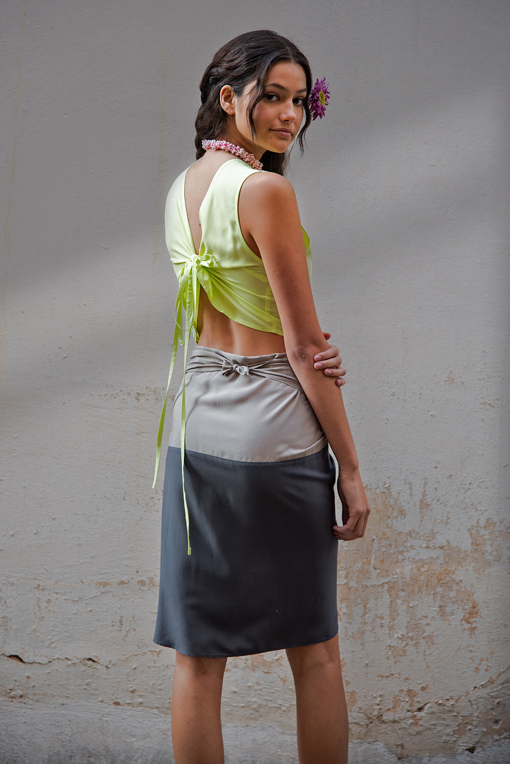 180x2 wrap pareo - dark grey/ light grey