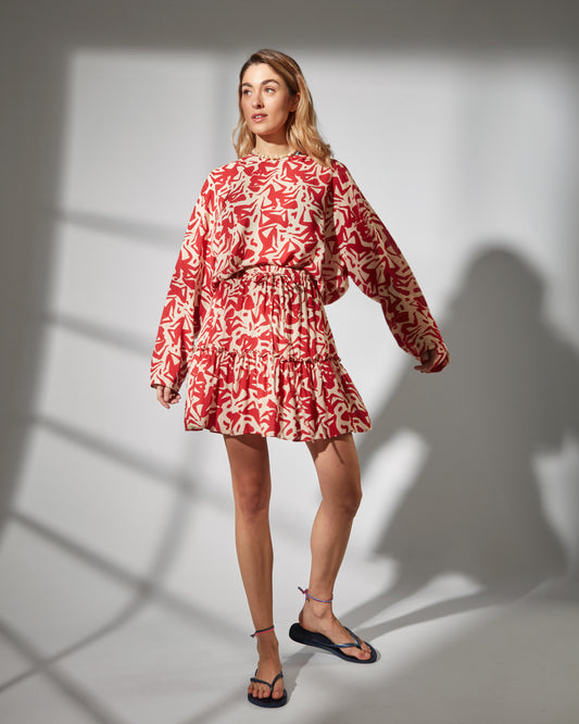 Bali skirt - lovers print