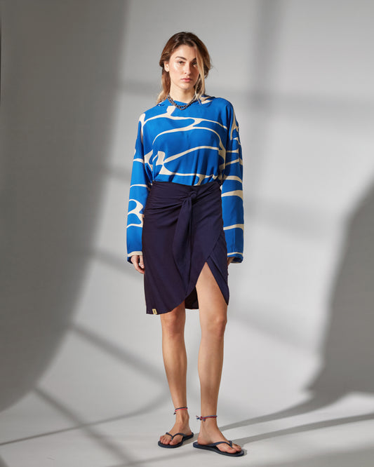 180 wrap pareo - Navy