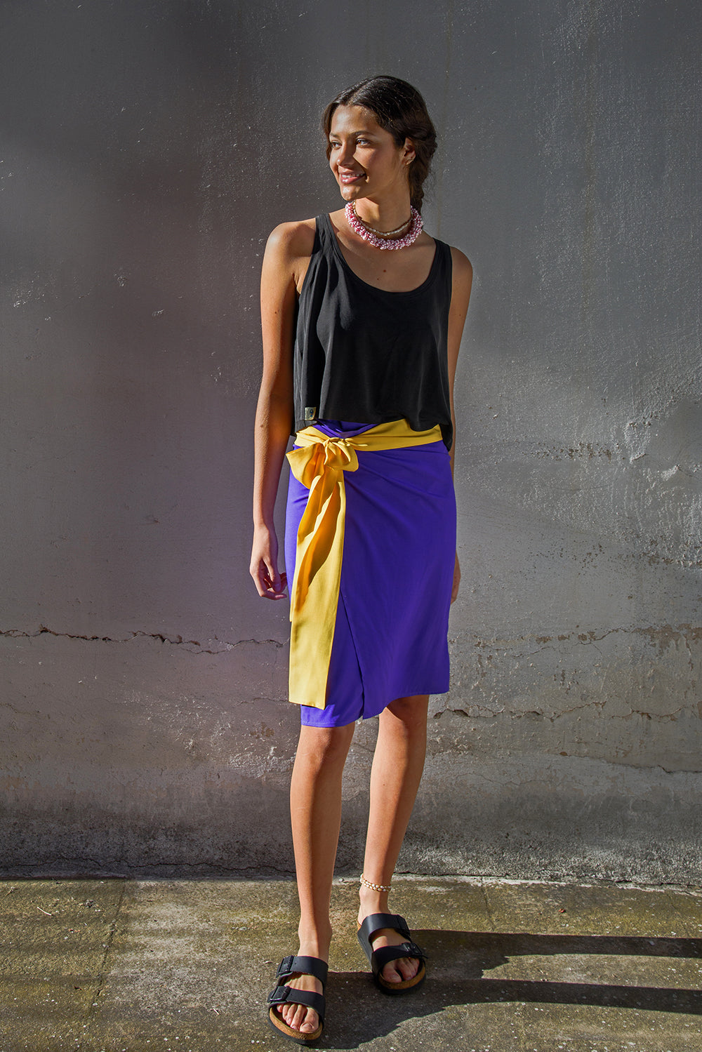 Buzz wrap - purple/ yellow bee