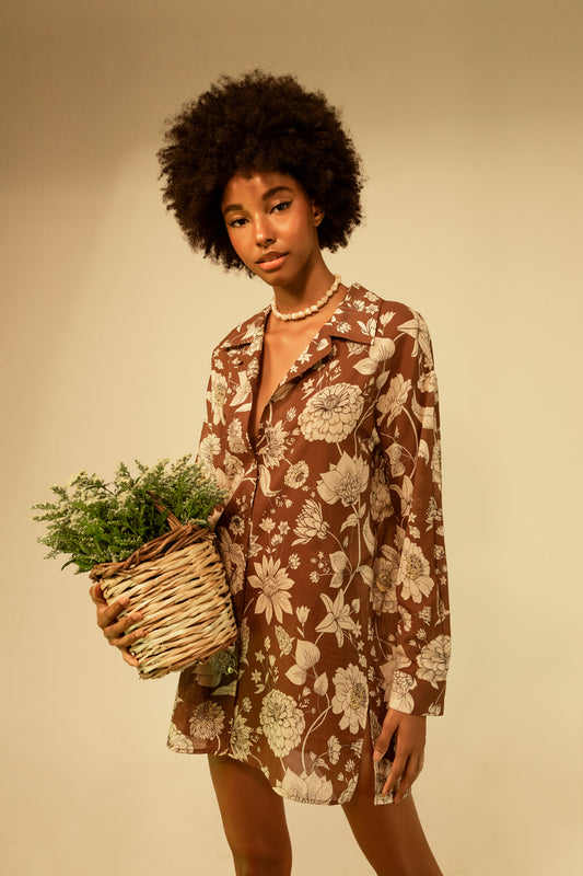 Bianca shirt - flowers print