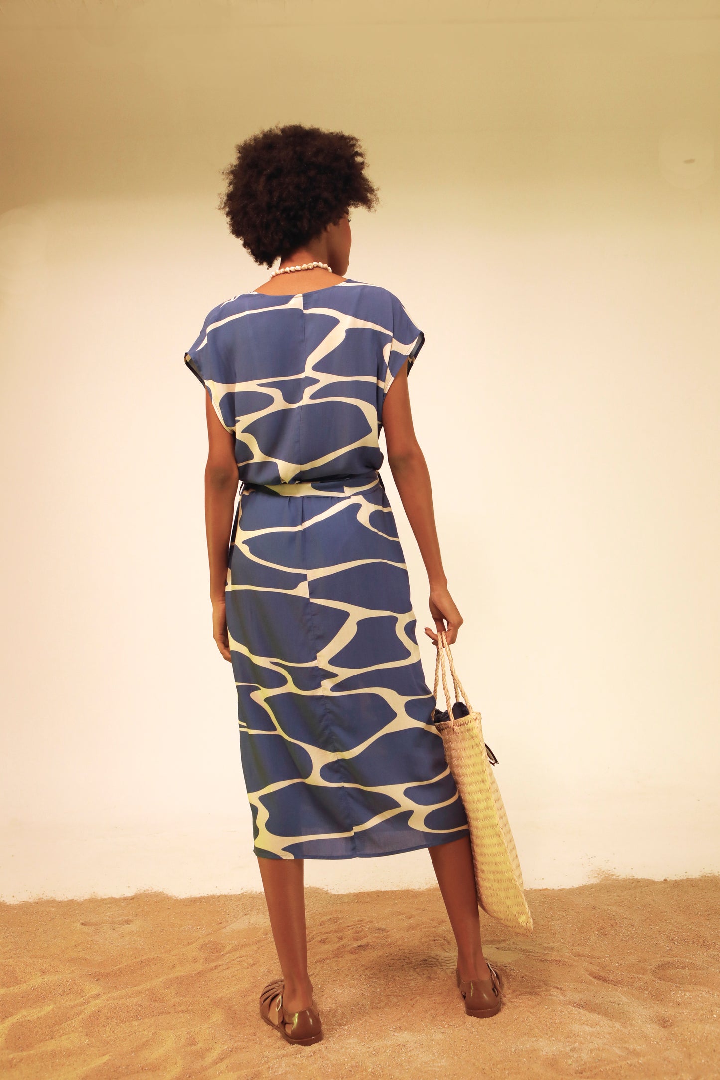 Ava dress - waves print