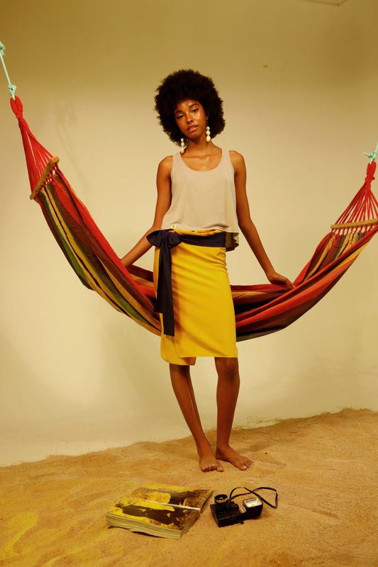 Buzz wrap - spicy yellow/ navy