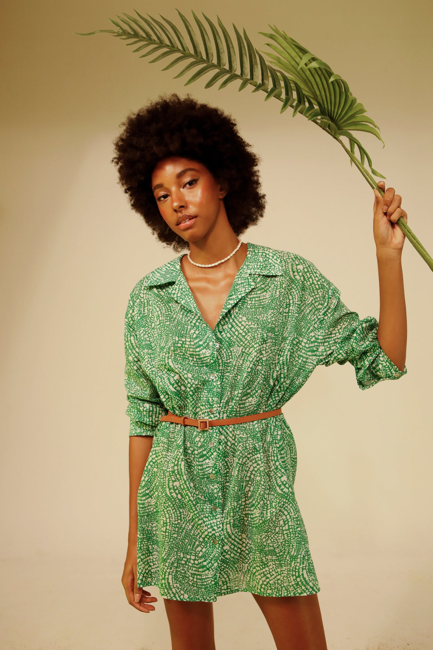 Bianca shirt - pebbles print