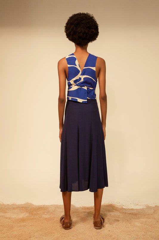 Gigi top - waves print