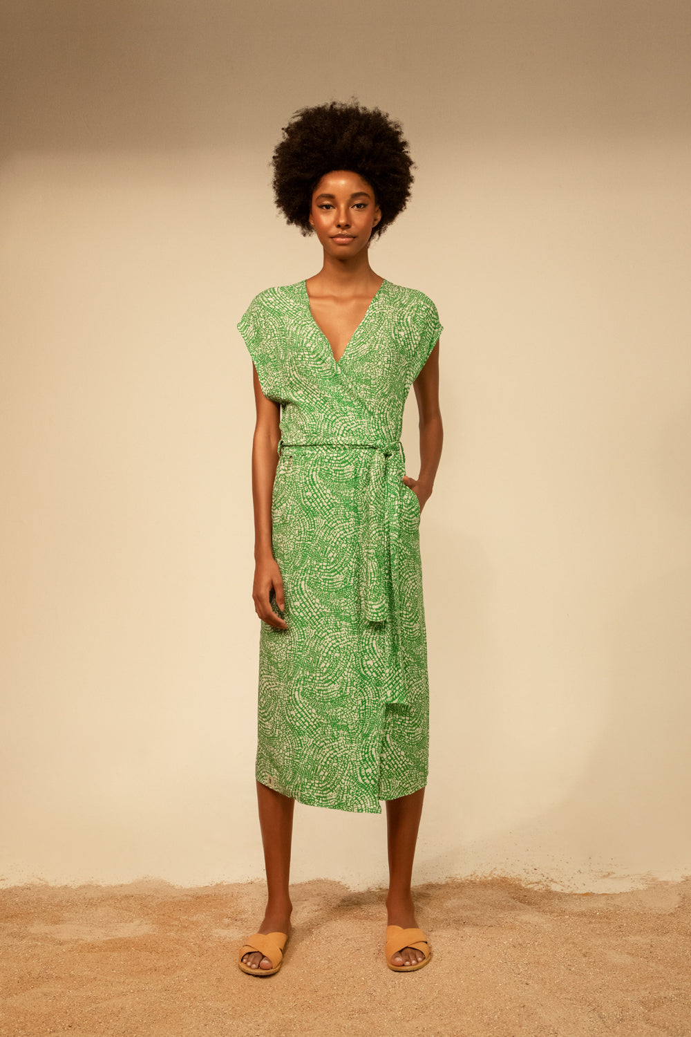 Ava dress - pebbles print