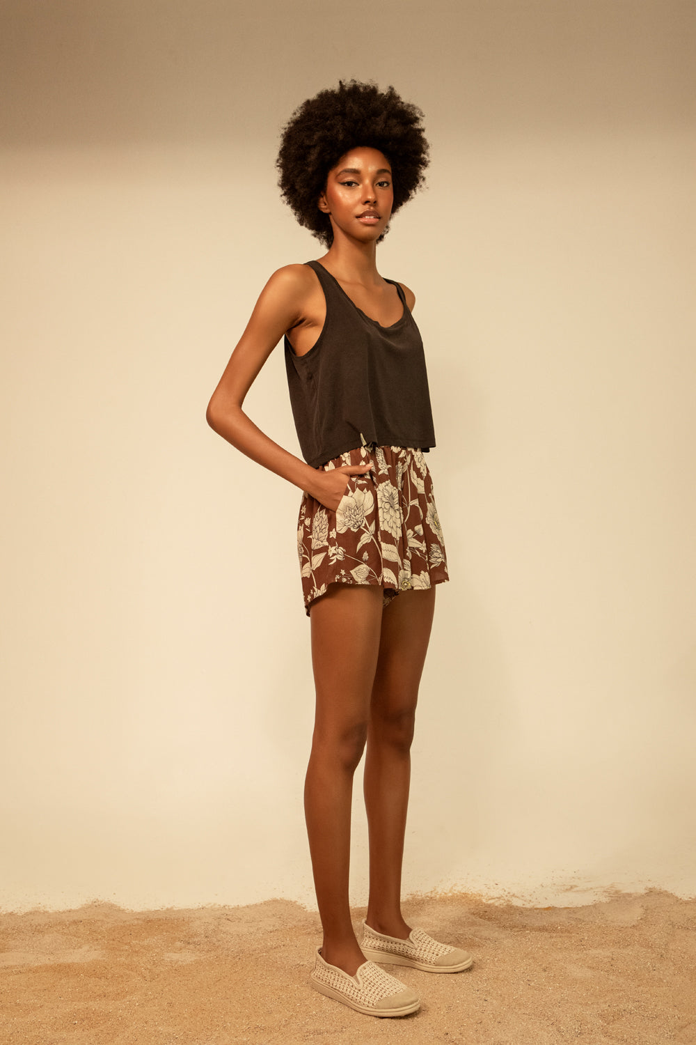 Dee shorts - flowers print