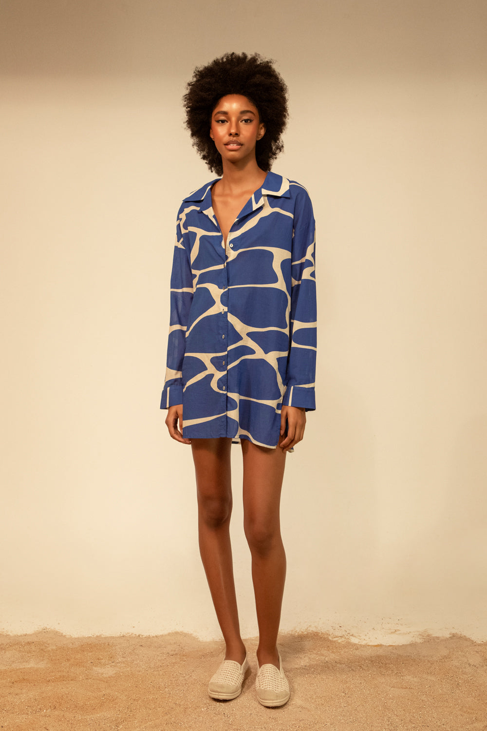 Bianca shirt - waves print