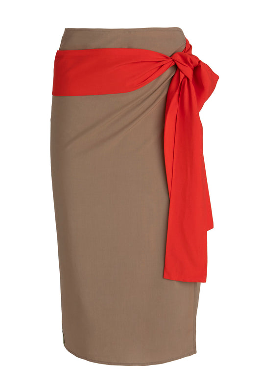 Buzz Wrap Beige-Red
