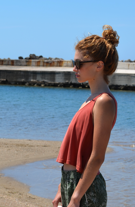 HANNAH crop top - Terracotta