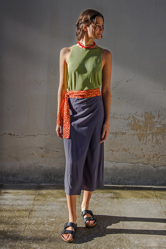 Babe wrap - dark grey/ bloom red