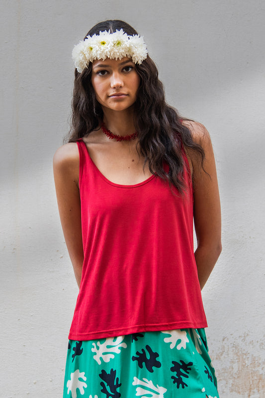 Nelda top - red