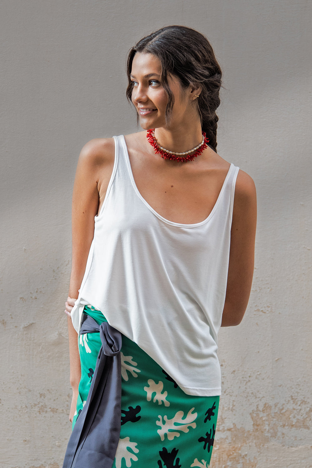 Nelda top - white