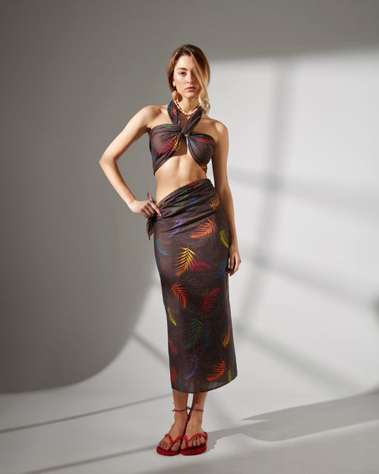 Pareo maxi - tropical nights print