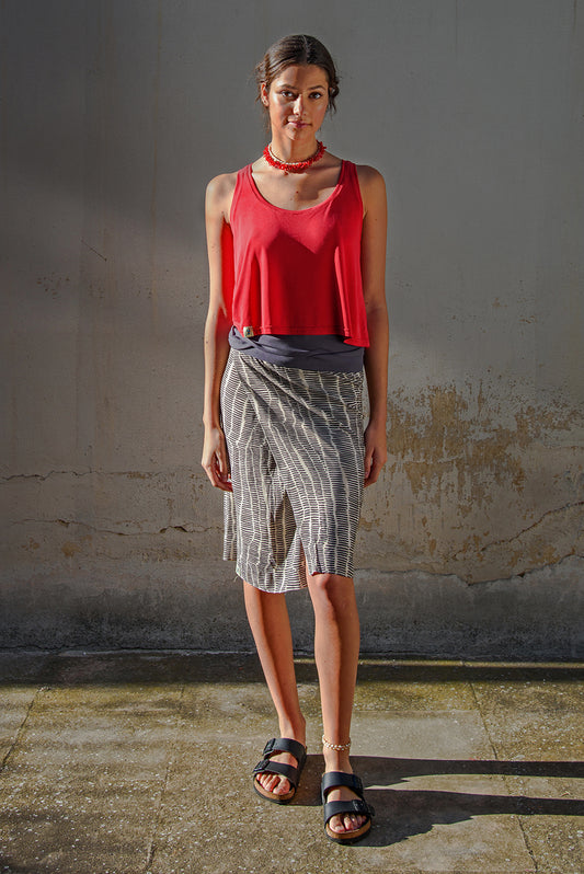 Buzz wrap - dash print/ dark grey