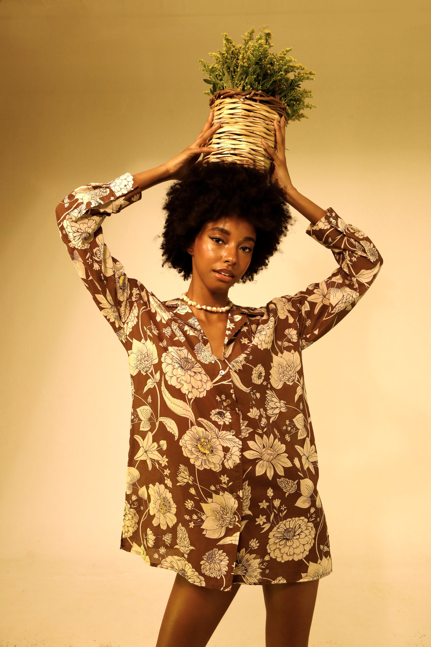 Bianca shirt - flowers print