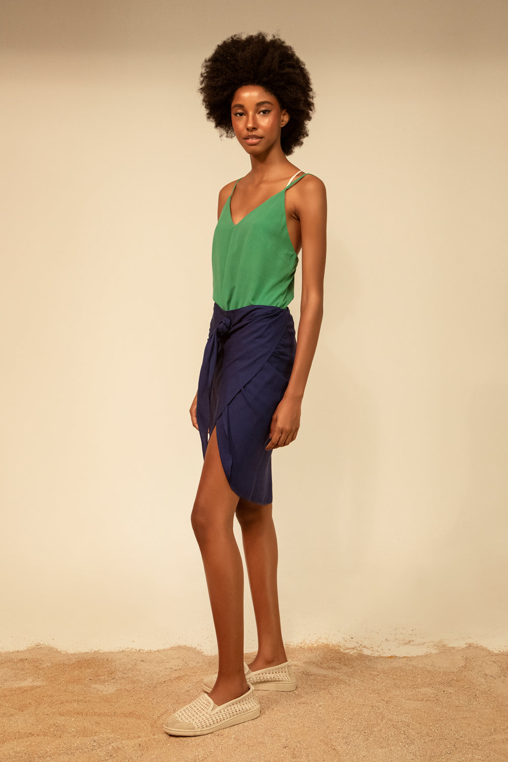 180 wrap pareo - Navy