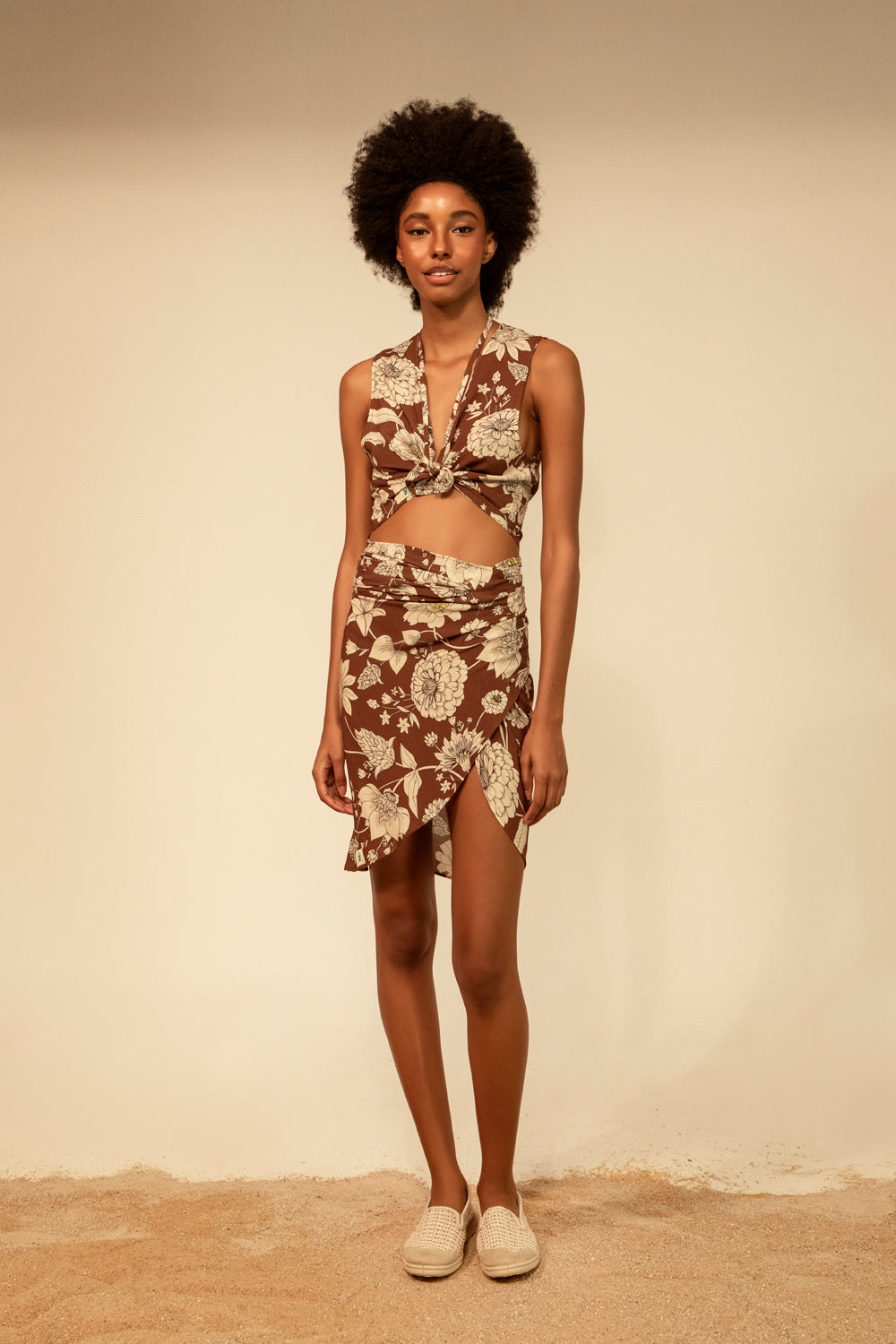 180 wrap pareo - flowers print