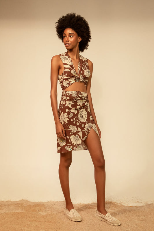 180 wrap pareo - flowers print