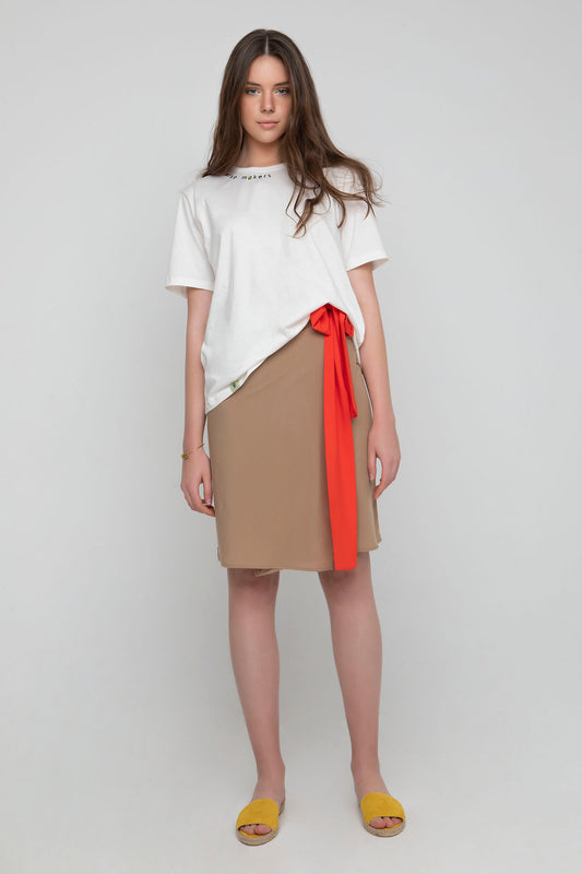 Buzz Wrap Beige-Red