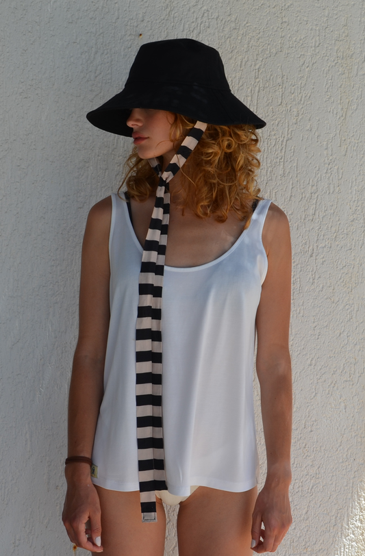 Grace bucket hat - Black - striped